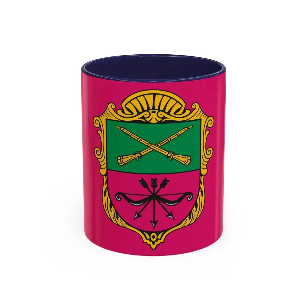 Flag of Zaporizhzhia Ukraine - Accent Coffee Mug 11oz Navy - Go Mug Yourself