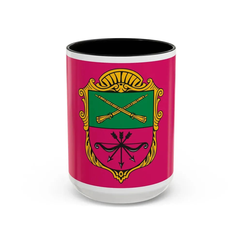 Flag of Zaporizhzhia Ukraine - Accent Coffee Mug 15oz Black - Go Mug Yourself