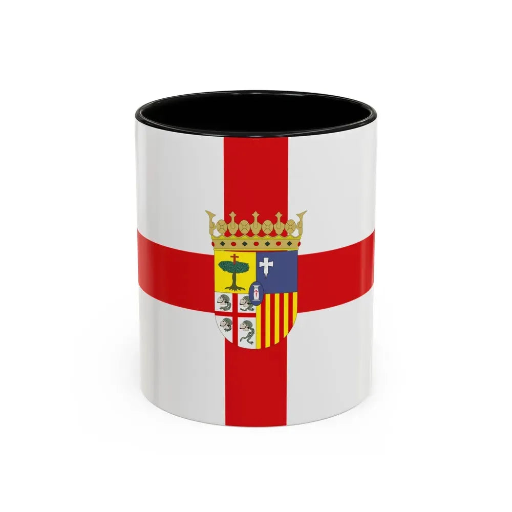 Flag of Zaragoza Spain - Accent Coffee Mug 11oz Black - Go Mug Yourself