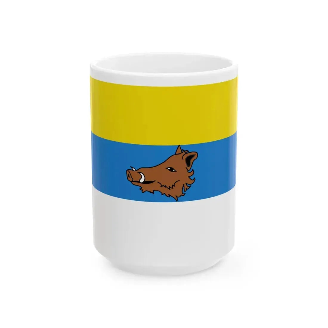 Flag of Zaventem (Belgium) White Coffee Mug 15oz - Go Mug Yourself
