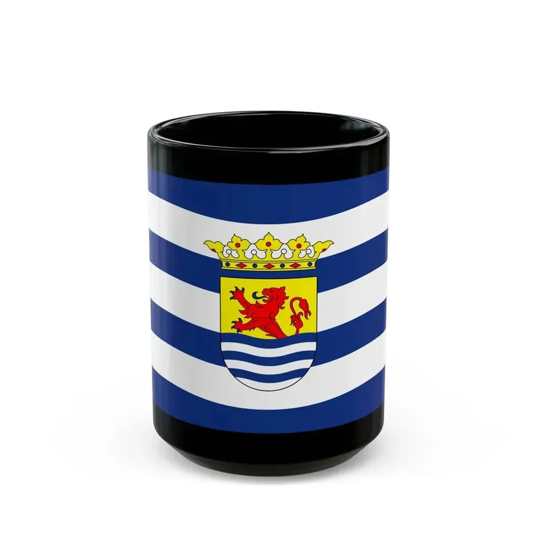 Flag of Zeeland Netherlands - Black Coffee Mug 15oz - Go Mug Yourself