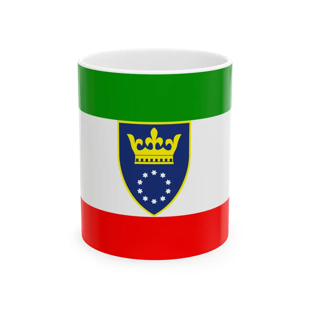 Flag of Zenica-Doboj (Bosnia and Herzegovina) White Coffee Mug 11oz - Go Mug Yourself