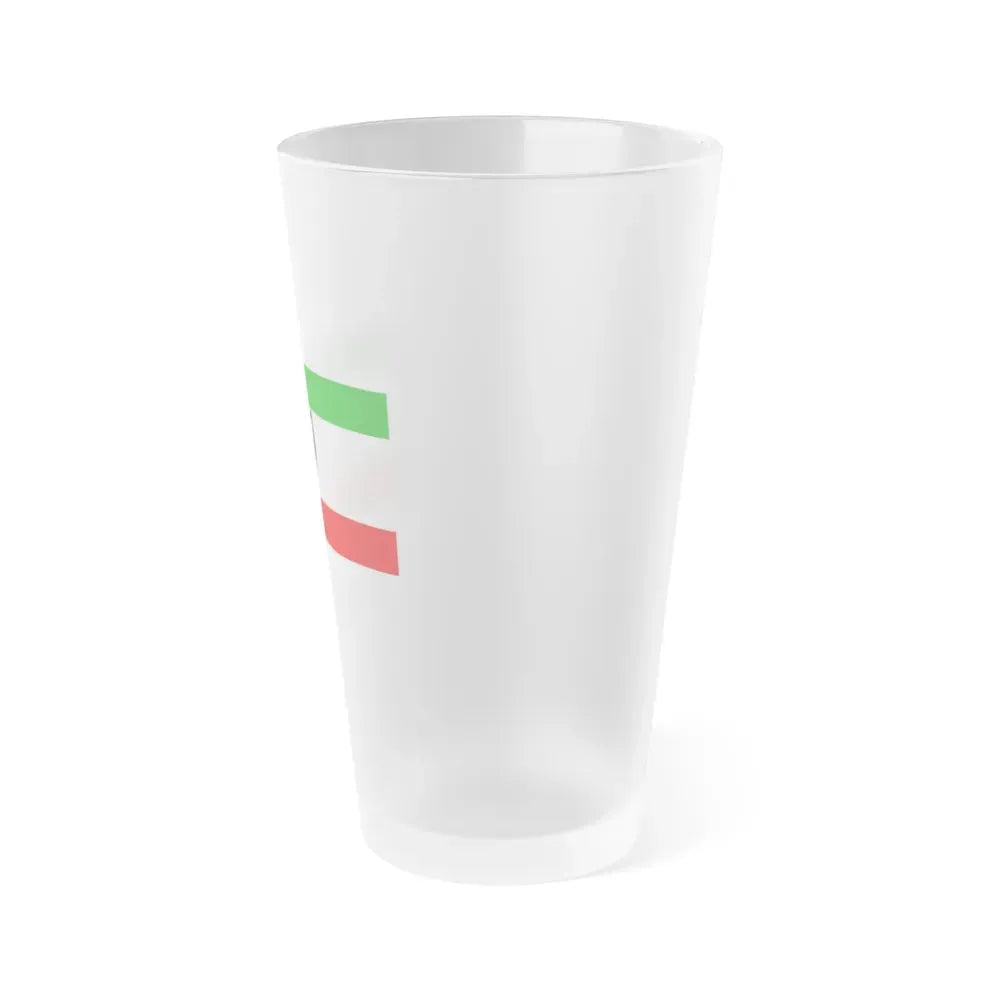 Flag of Zenica Doboj Canton Bosnia and Herzegovina - Frosted Pint Glass 16oz - Go Mug Yourself