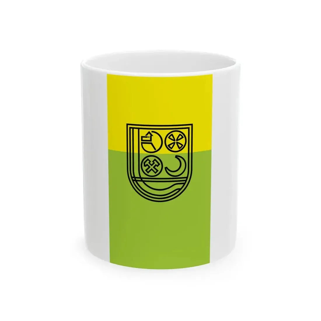 Flag of Zenica vertical (Bosnia and Herzegovina) White Coffee Mug 11oz - Go Mug Yourself