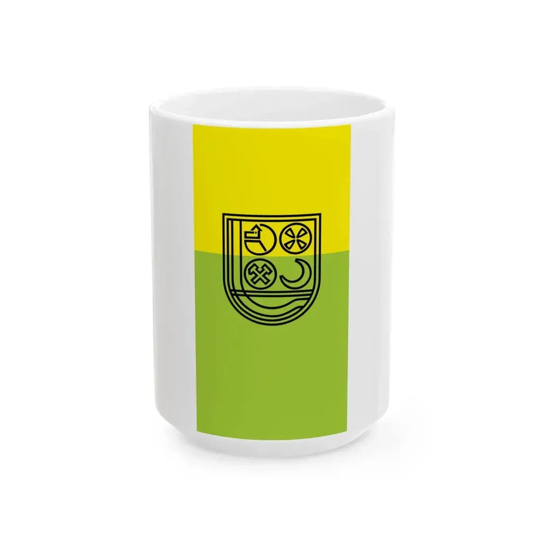 Flag of Zenica vertical (Bosnia and Herzegovina) White Coffee Mug 15oz - Go Mug Yourself