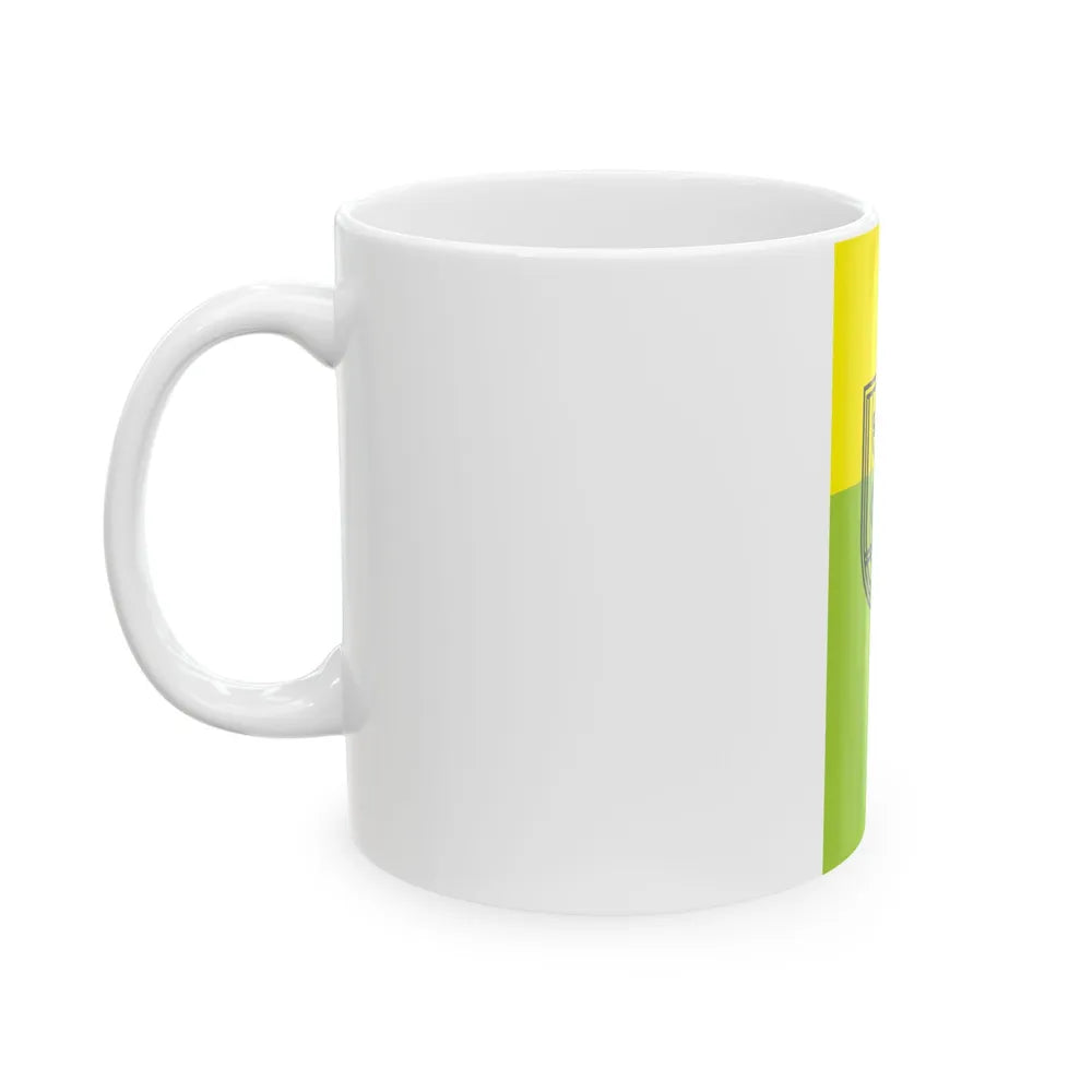 Flag of Zenica vertical (Bosnia and Herzegovina) White Coffee Mug - Go Mug Yourself