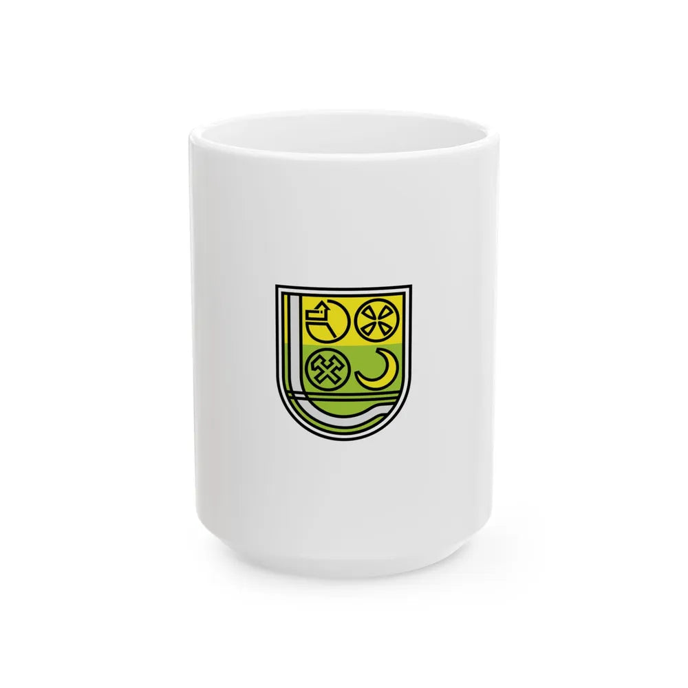 Flag of Zenica white background (Bosnia and Herzegovina) White Coffee Mug 15oz - Go Mug Yourself