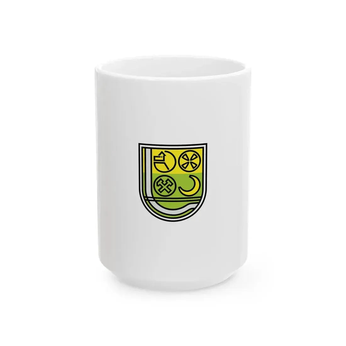 Flag of Zenica white background (Bosnia and Herzegovina) White Coffee Mug 15oz - Go Mug Yourself