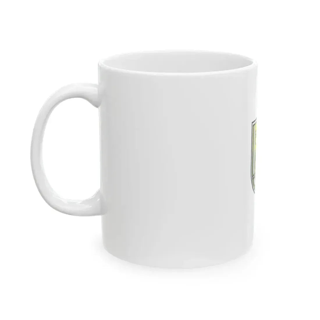 Flag of Zenica white background (Bosnia and Herzegovina) White Coffee Mug - Go Mug Yourself