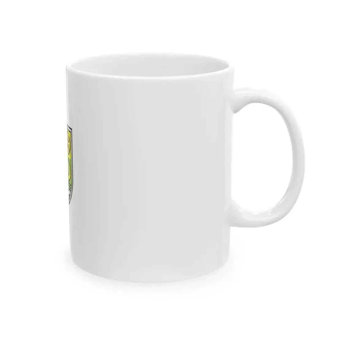 Flag of Zenica white background (Bosnia and Herzegovina) White Coffee Mug - Go Mug Yourself