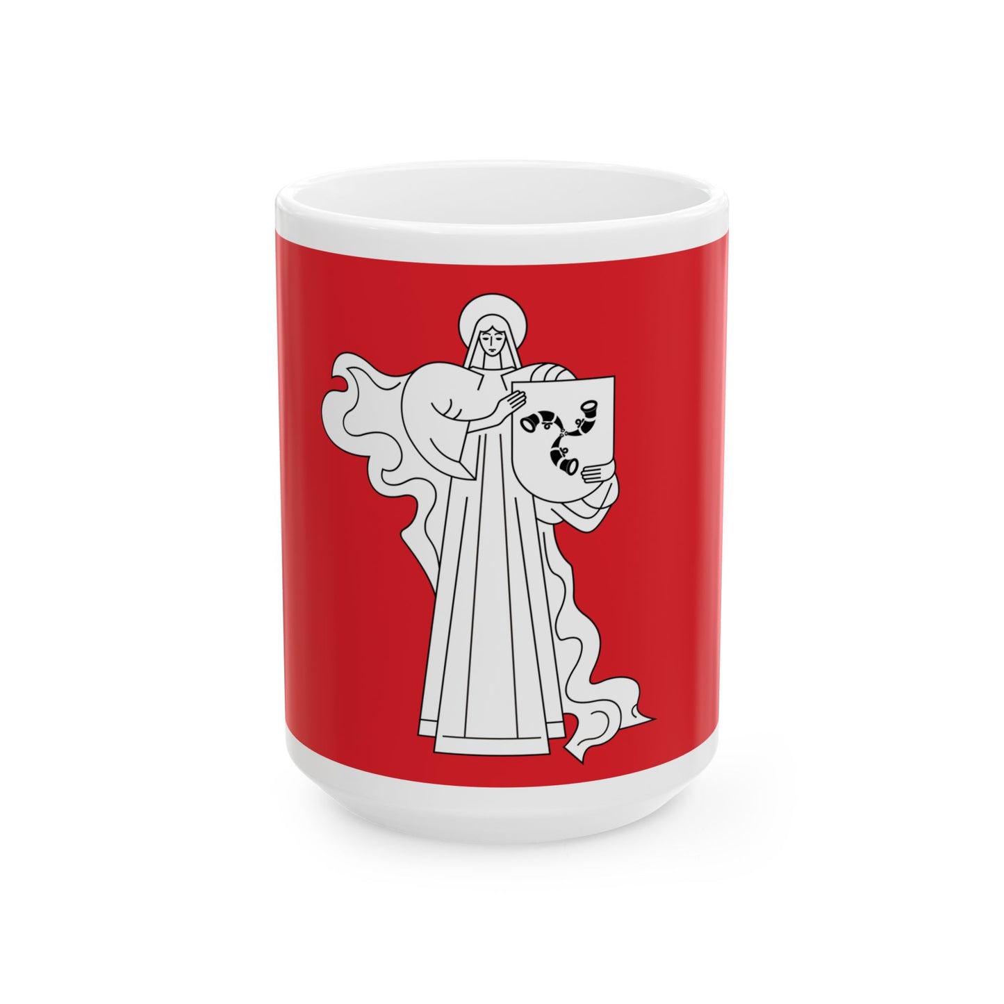 Flag of Zhodzina (Belarus) White Coffee Mug-15oz-Go Mug Yourself