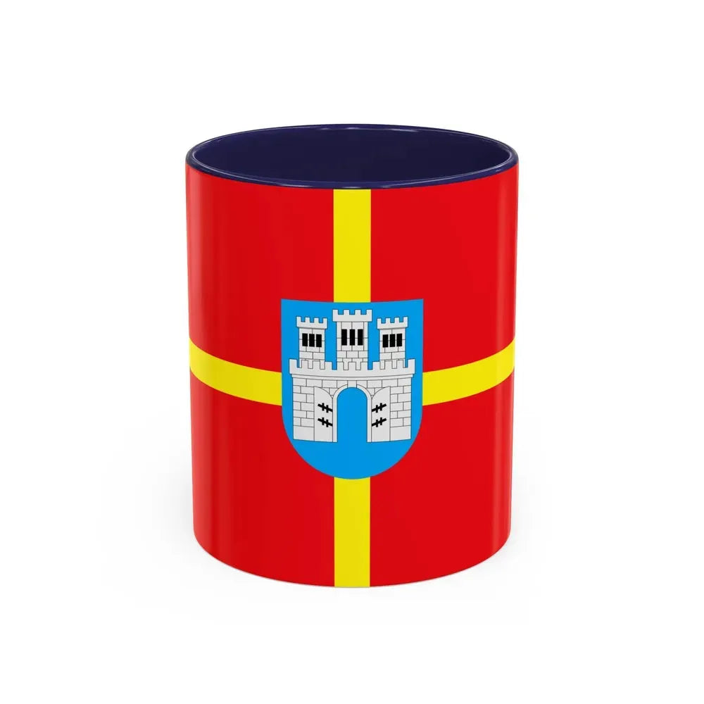 Flag of Zhytomyr Oblast Ukraine - Accent Coffee Mug 11oz Navy - Go Mug Yourself