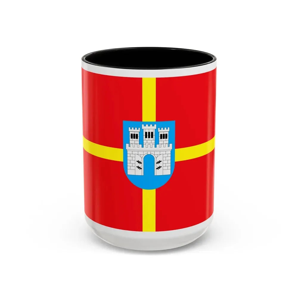 Flag of Zhytomyr Oblast Ukraine - Accent Coffee Mug 15oz Black - Go Mug Yourself