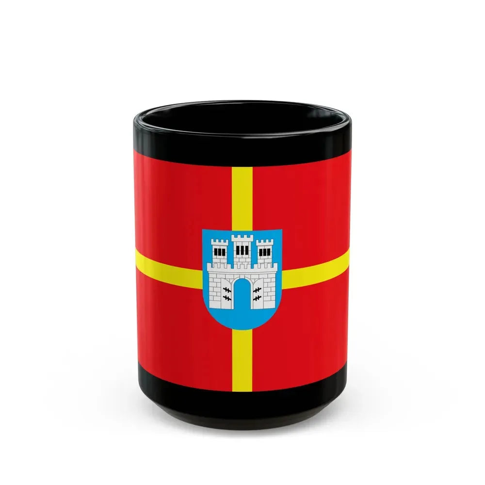 Flag of Zhytomyr Oblast Ukraine - Black Coffee Mug 15oz - Go Mug Yourself