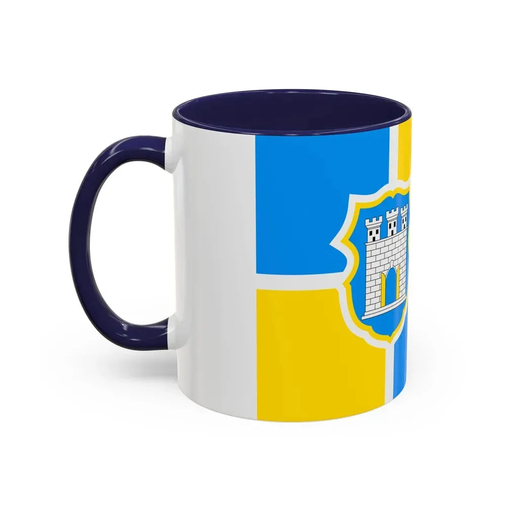 Flag of Zhytomyr Ukraine - Accent Coffee Mug - Go Mug Yourself