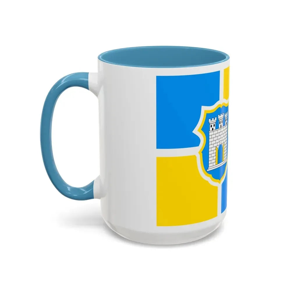 Flag of Zhytomyr Ukraine - Accent Coffee Mug - Go Mug Yourself