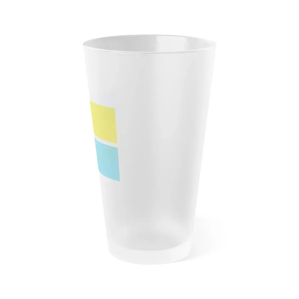 Flag of Zhytomyr Ukraine - Frosted Pint Glass 16oz - Go Mug Yourself
