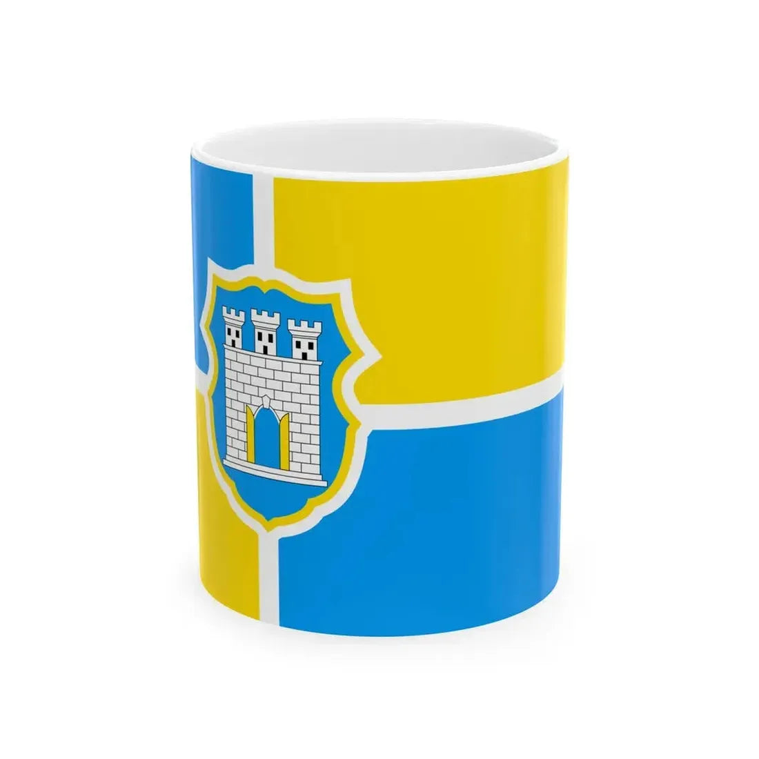 Flag of Zhytomyr Ukraine - White Coffee Mug 11oz - Go Mug Yourself