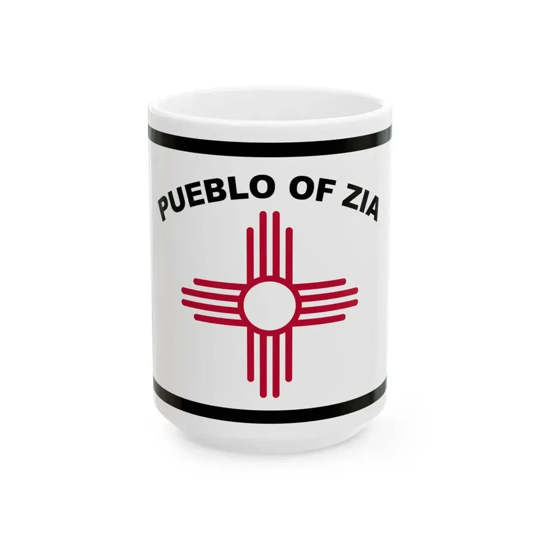 Flag of Zia Pueblo (Mexico) White Coffee Mug 15oz - Go Mug Yourself