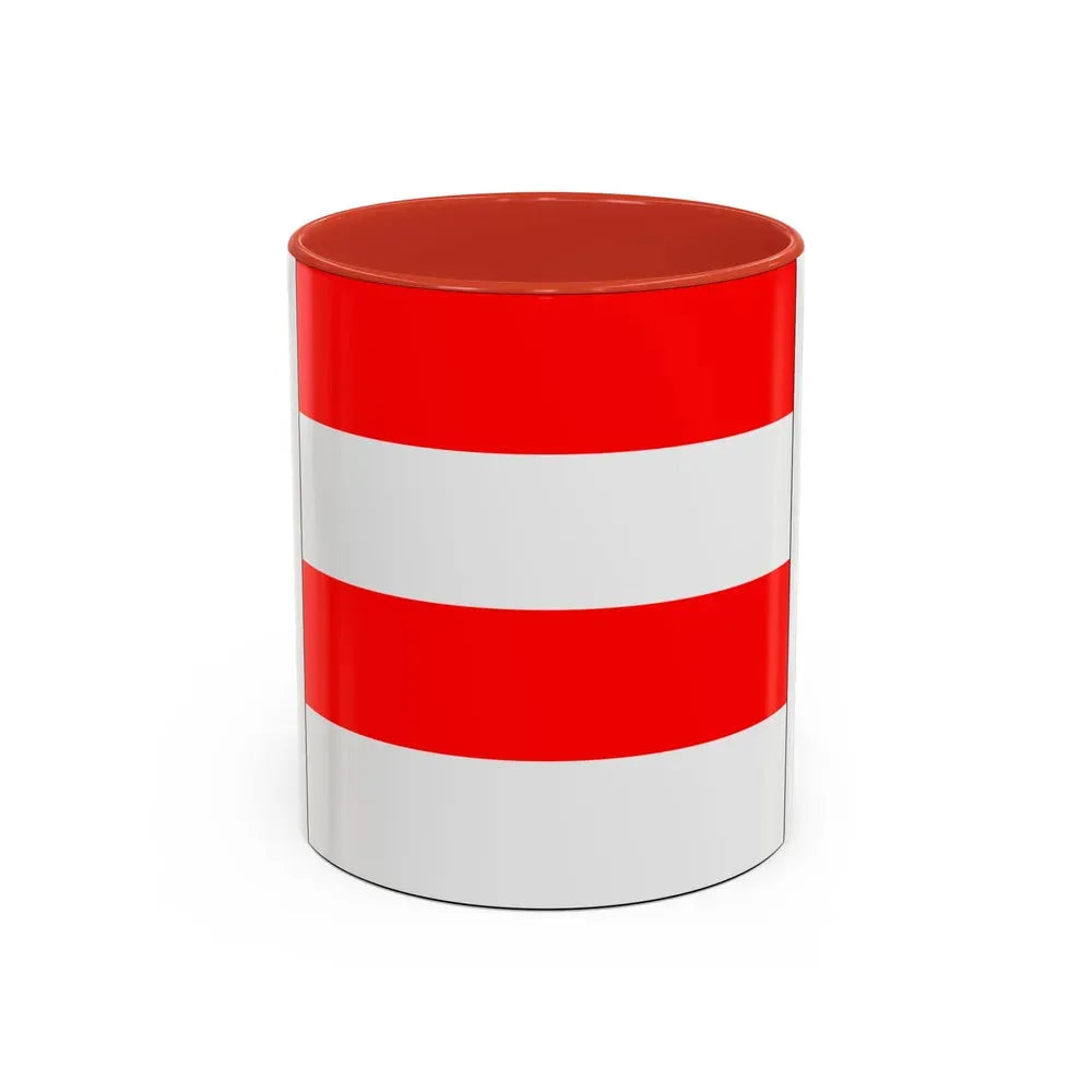 Flag of Zofingen Switzerland - Accent Coffee Mug 11oz Red - Go Mug Yourself