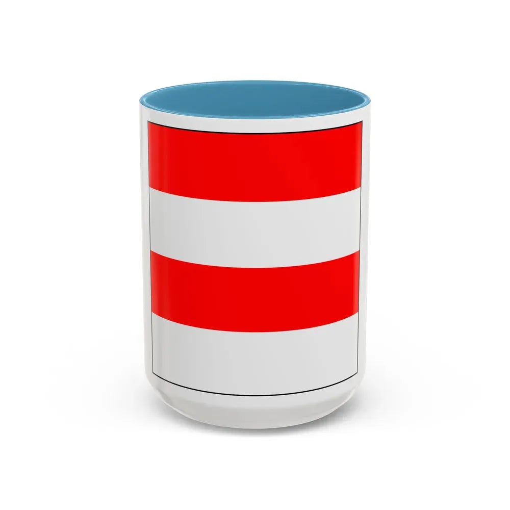 Flag of Zofingen Switzerland - Accent Coffee Mug 15oz Light Blue - Go Mug Yourself