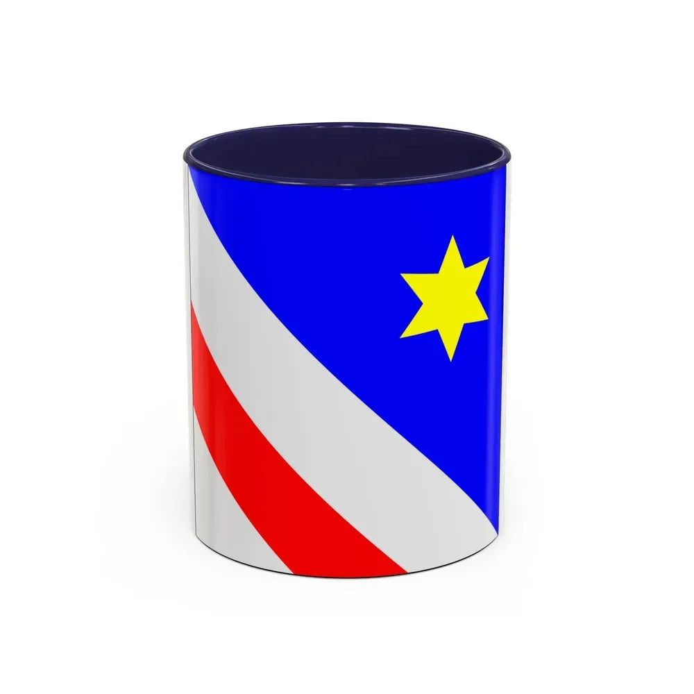 Flag of Zollikon Switzerland - Accent Coffee Mug 11oz Navy - Go Mug Yourself