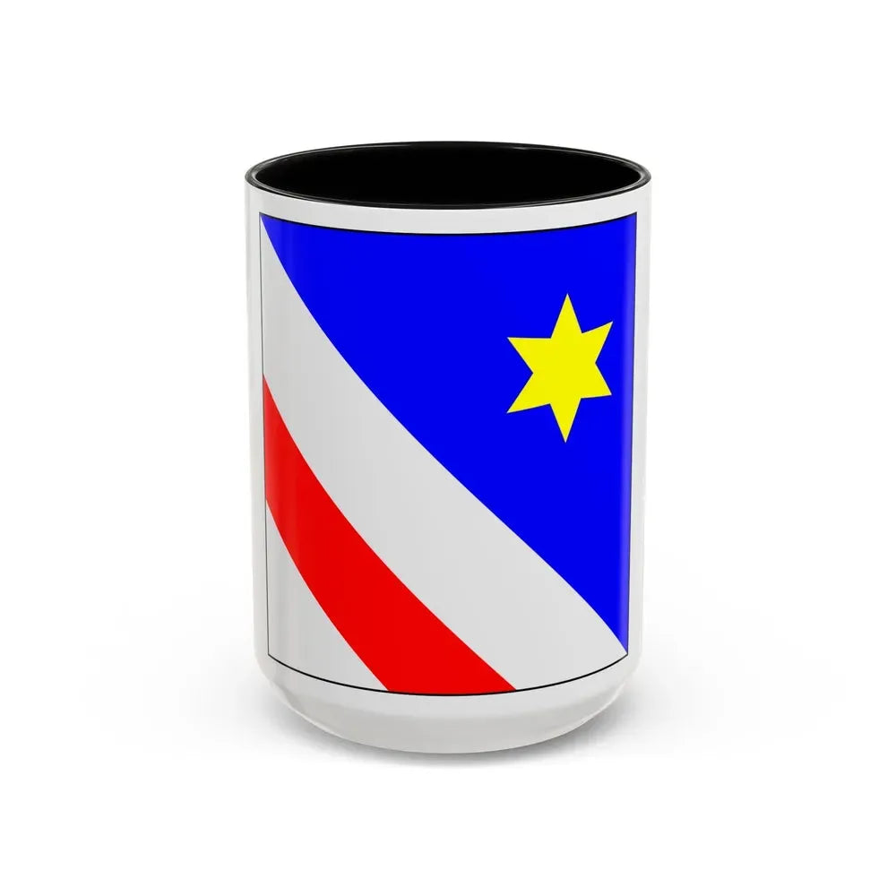 Flag of Zollikon Switzerland - Accent Coffee Mug 15oz Black - Go Mug Yourself