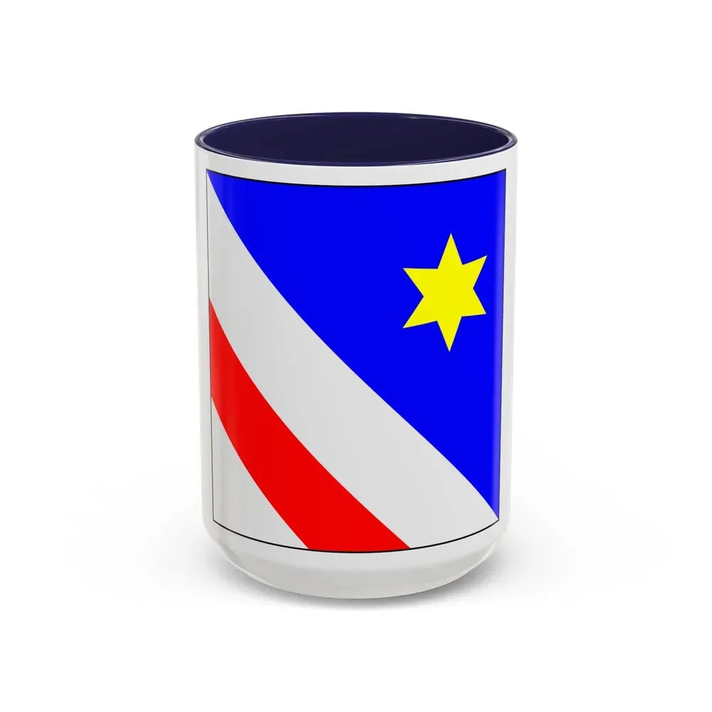 Flag of Zollikon Switzerland - Accent Coffee Mug 15oz Navy - Go Mug Yourself