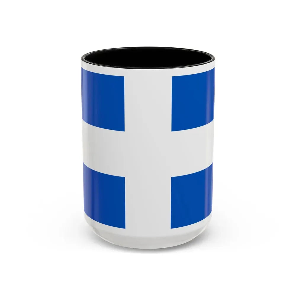 Flag of Zwolle the capital of the province of Overijssel Netherlands - Accent Coffee Mug 15oz Black - Go Mug Yourself