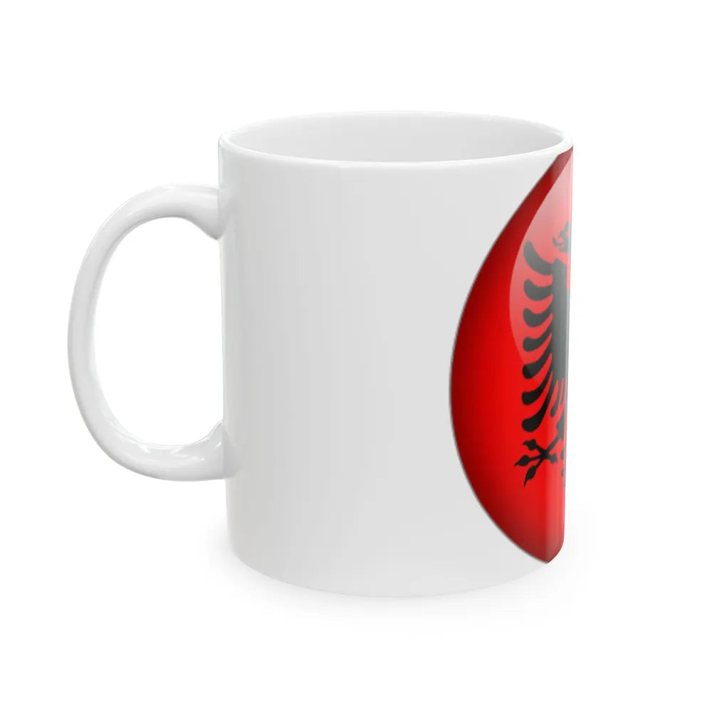 Flag orb Albania (Albania) White Coffee Mug - Go Mug Yourself