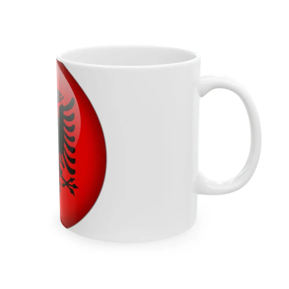 Flag orb Albania (Albania) White Coffee Mug - Go Mug Yourself