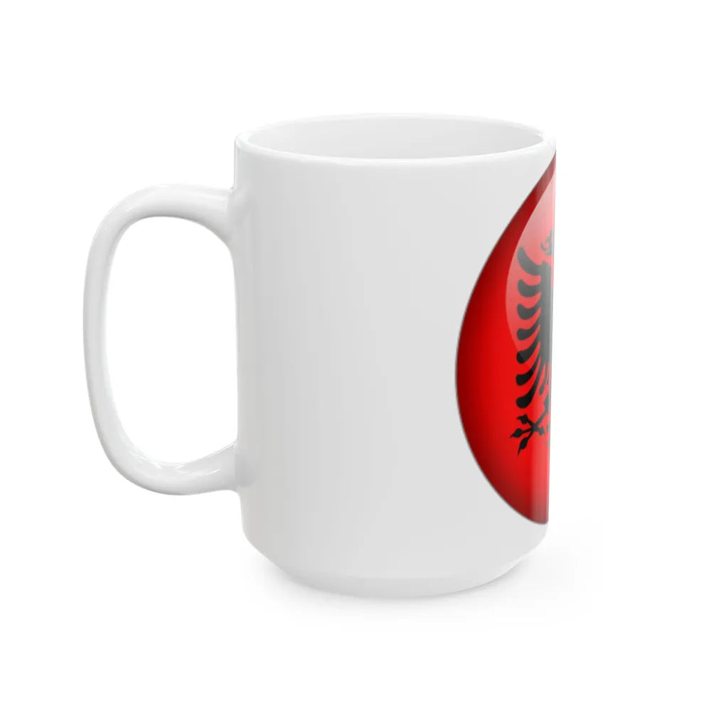 Flag orb Albania (Albania) White Coffee Mug - Go Mug Yourself