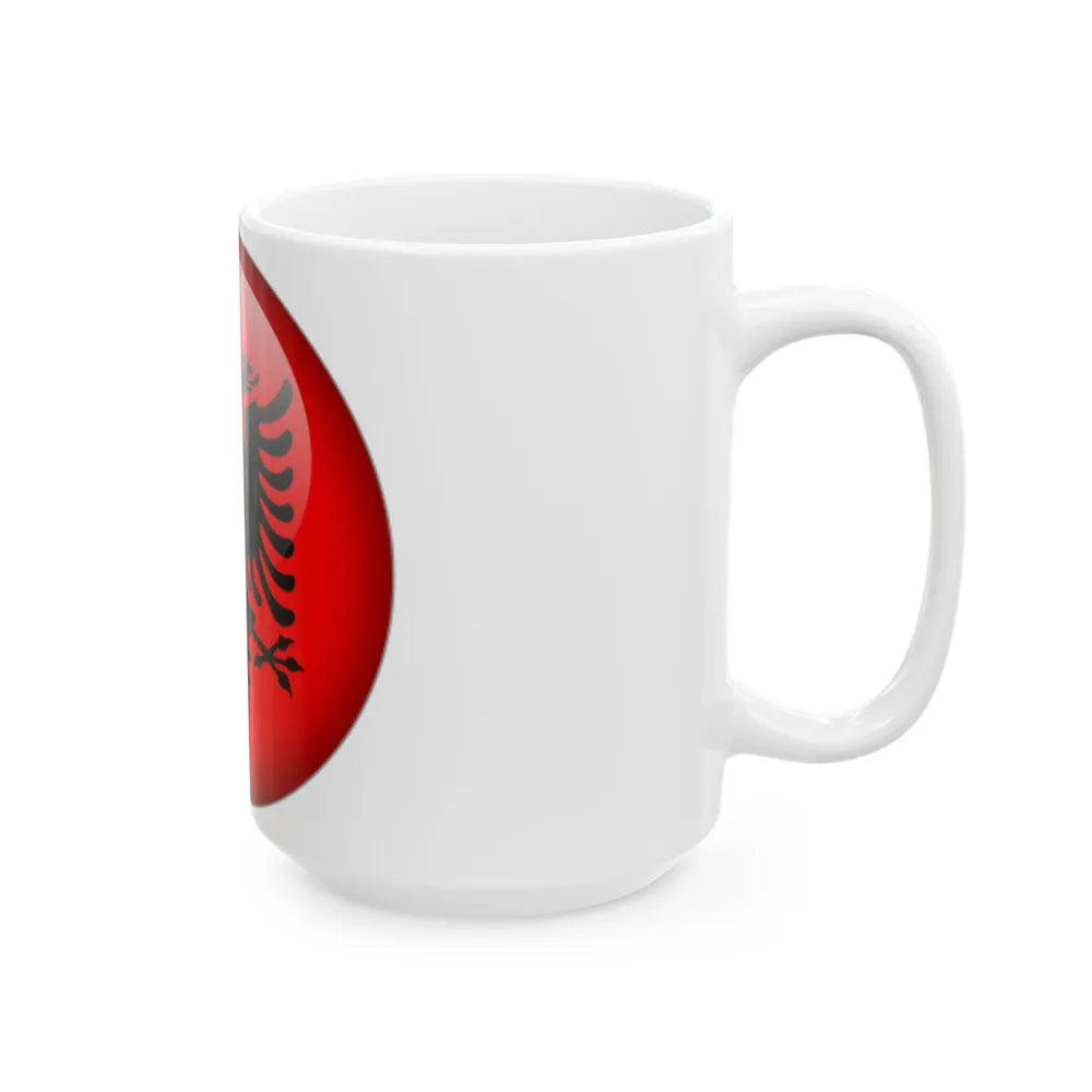 Flag orb Albania (Albania) White Coffee Mug - Go Mug Yourself