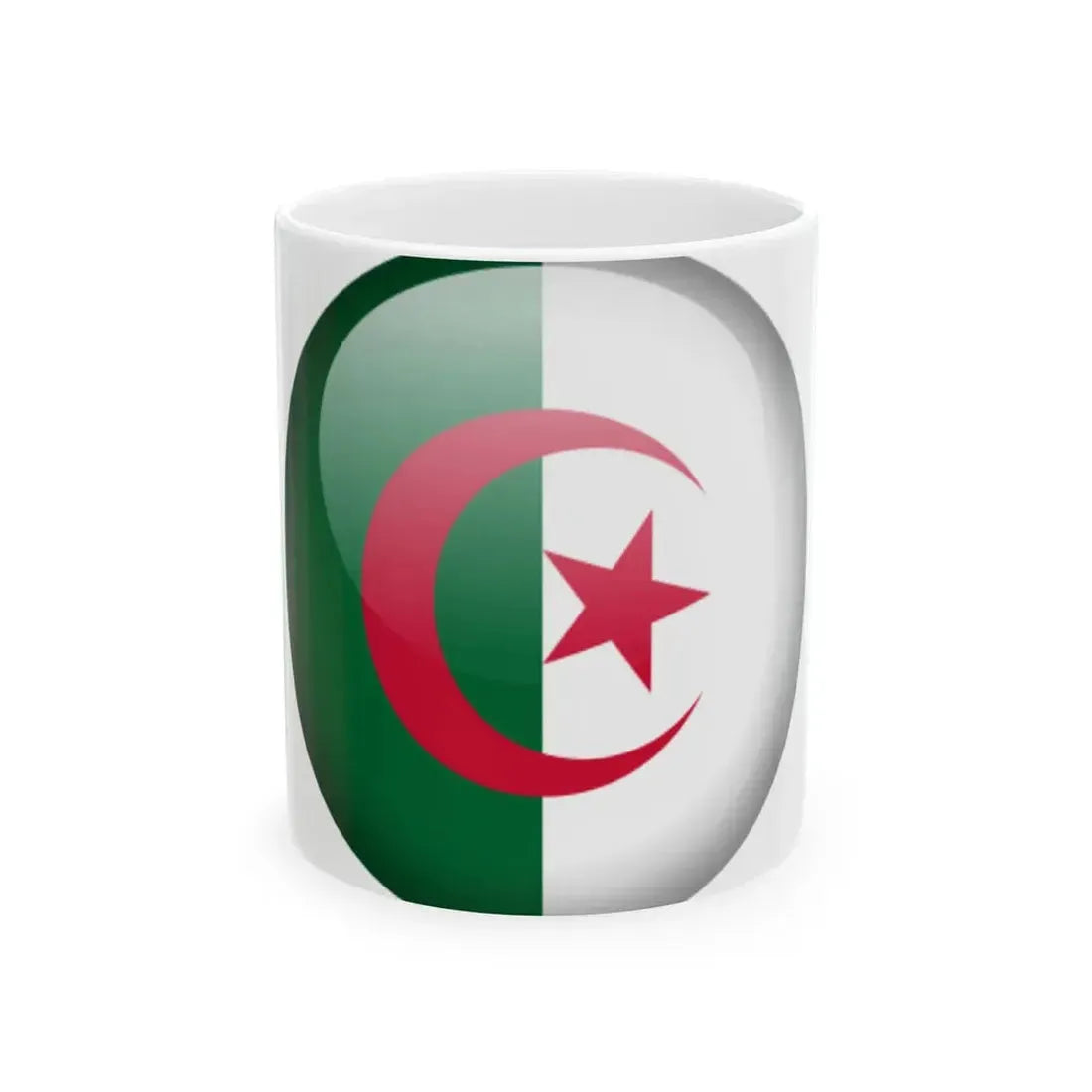 Flag orb Algeria (Algeria) White Coffee Mug 11oz - Go Mug Yourself
