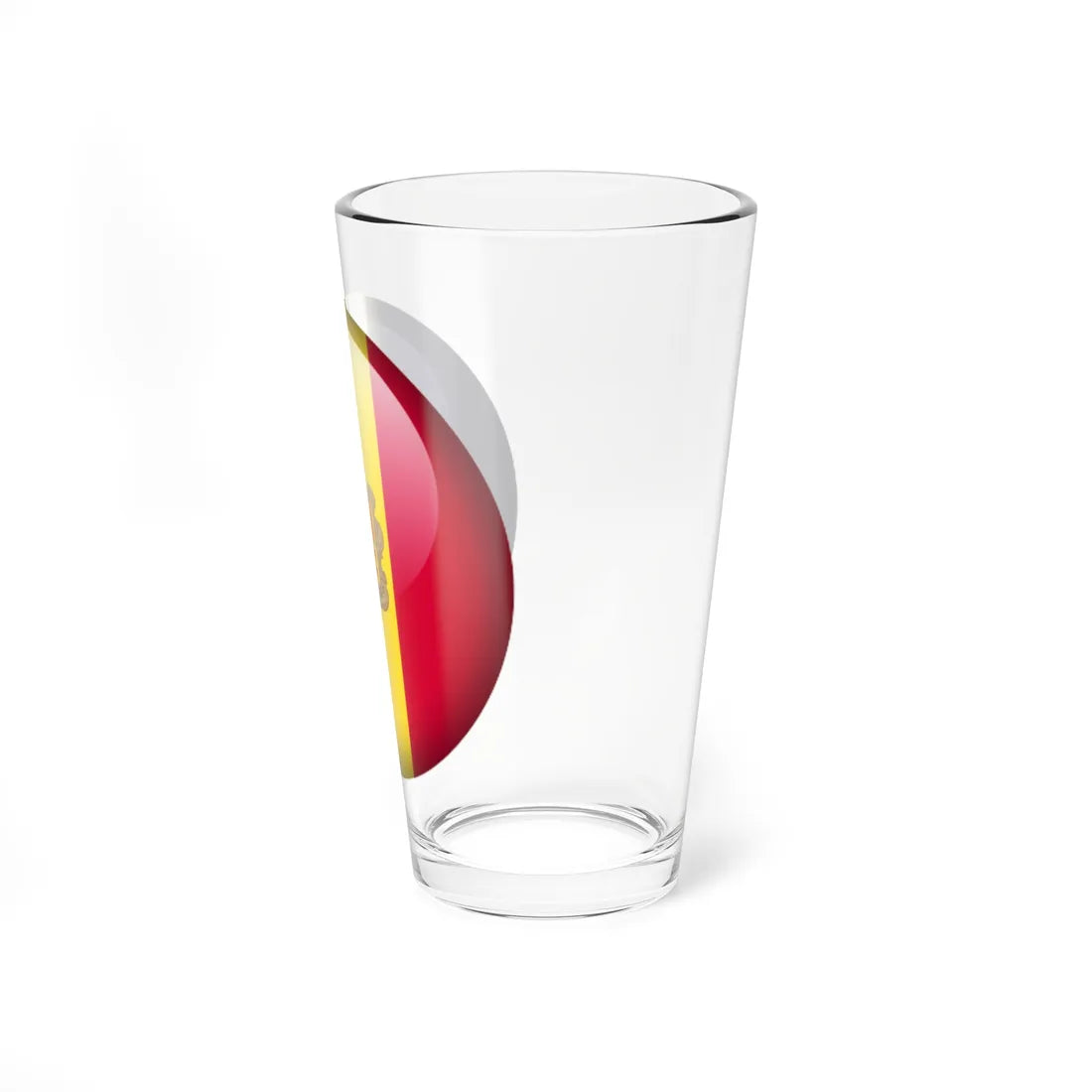 Flag orb Andorra (Andorra) Pint Glass 16oz - Go Mug Yourself