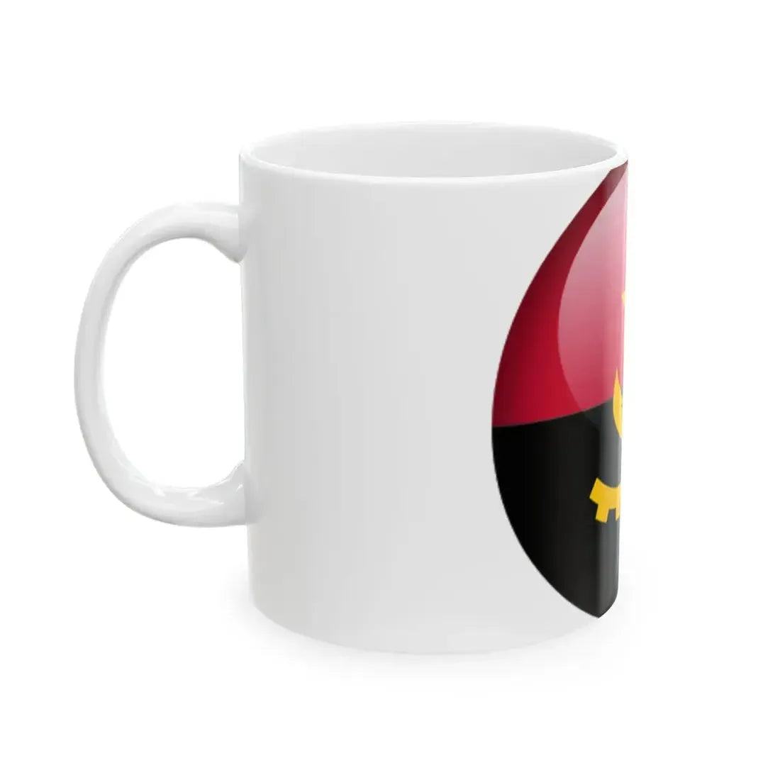Flag orb Angola (Angola) White Coffee Mug - Go Mug Yourself