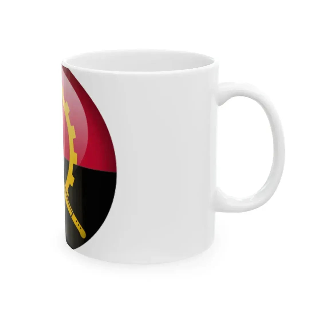 Flag orb Angola (Angola) White Coffee Mug - Go Mug Yourself