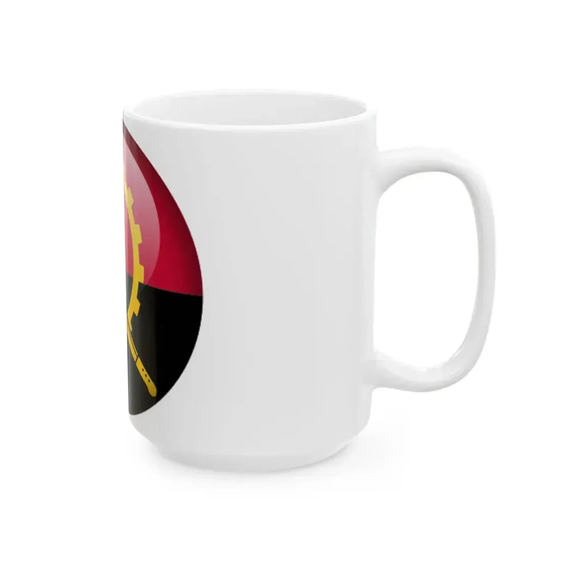 Flag orb Angola (Angola) White Coffee Mug - Go Mug Yourself