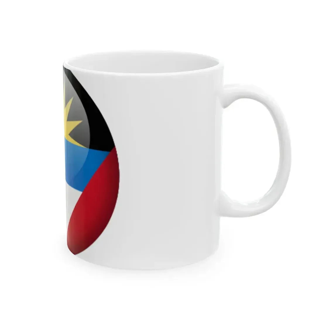 Flag orb Antigua and Barbuda (Antigua and Barbuda) White Coffee Mug - Go Mug Yourself