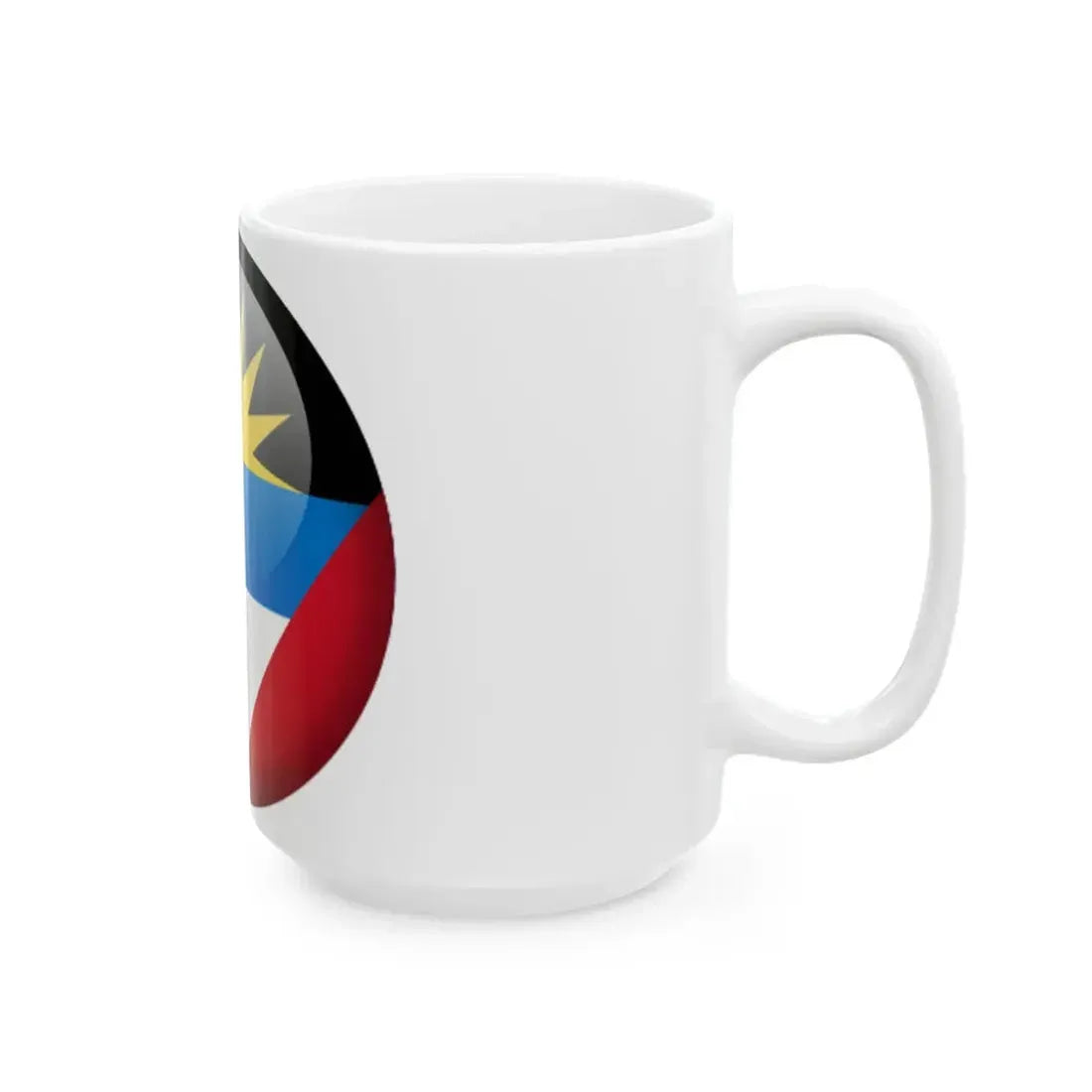 Flag orb Antigua and Barbuda (Antigua and Barbuda) White Coffee Mug - Go Mug Yourself