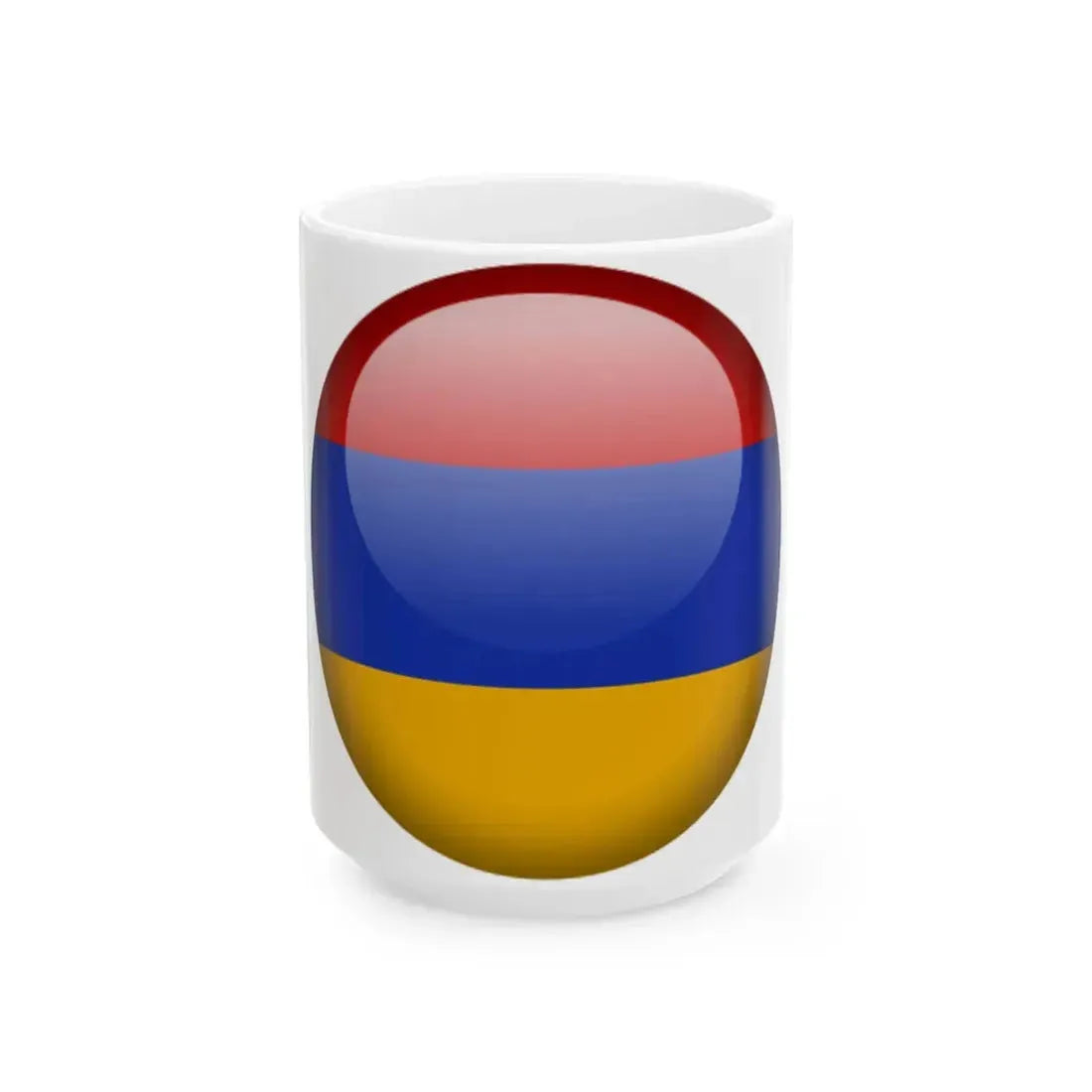 Flag orb Armenia (Armenia) White Coffee Mug 15oz - Go Mug Yourself