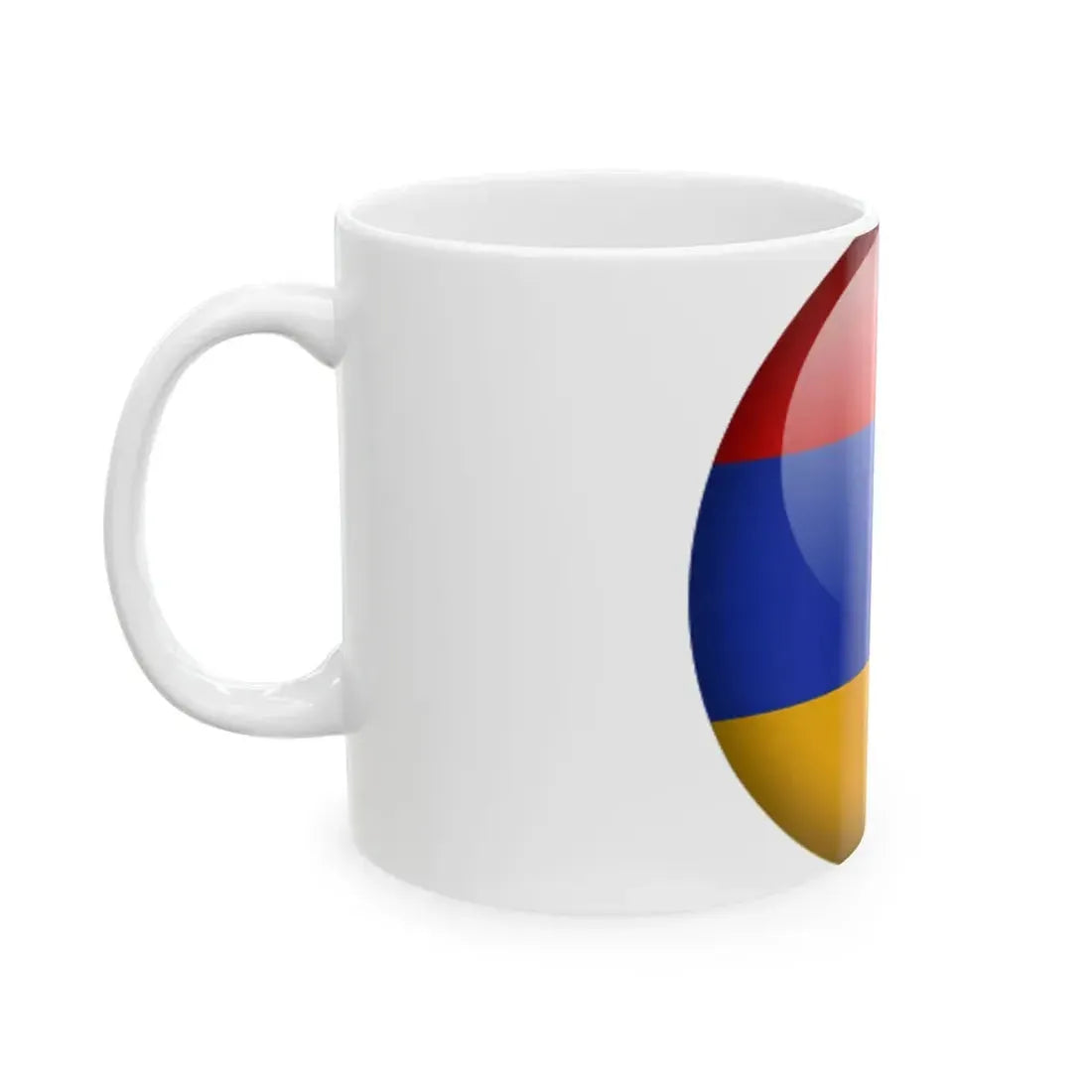 Flag orb Armenia (Armenia) White Coffee Mug - Go Mug Yourself