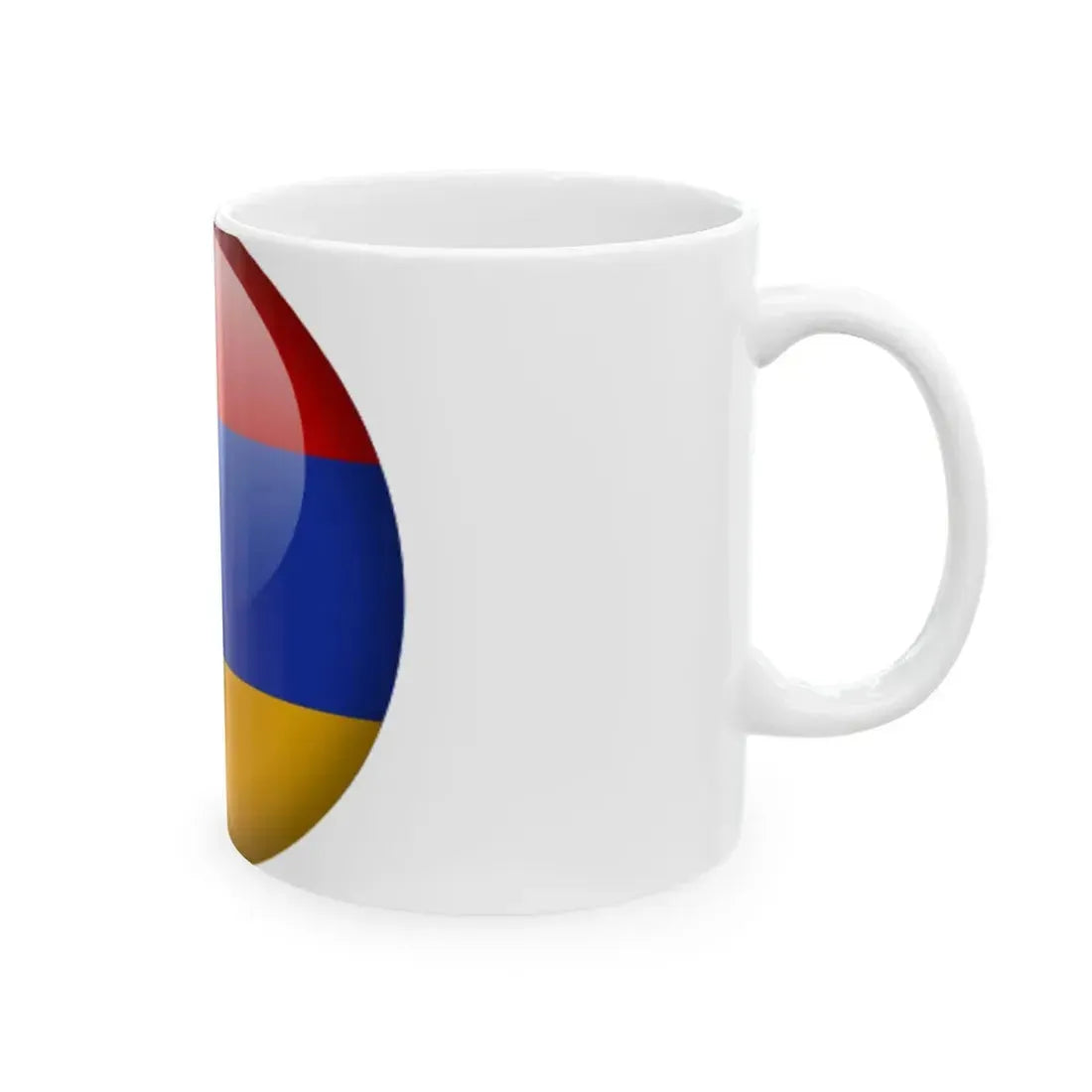 Flag orb Armenia (Armenia) White Coffee Mug - Go Mug Yourself