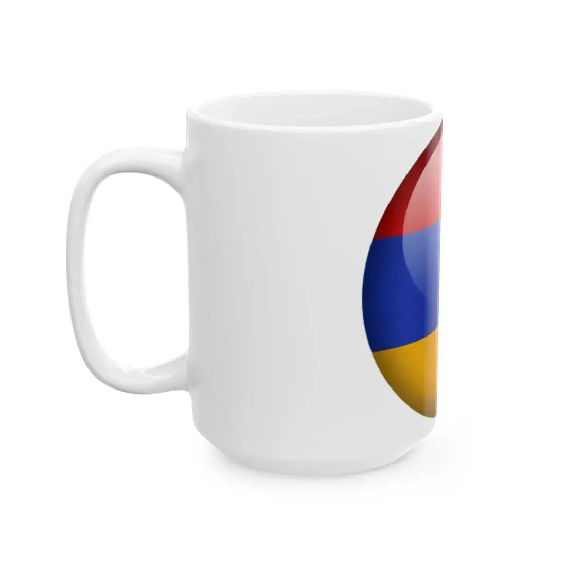 Flag orb Armenia (Armenia) White Coffee Mug - Go Mug Yourself