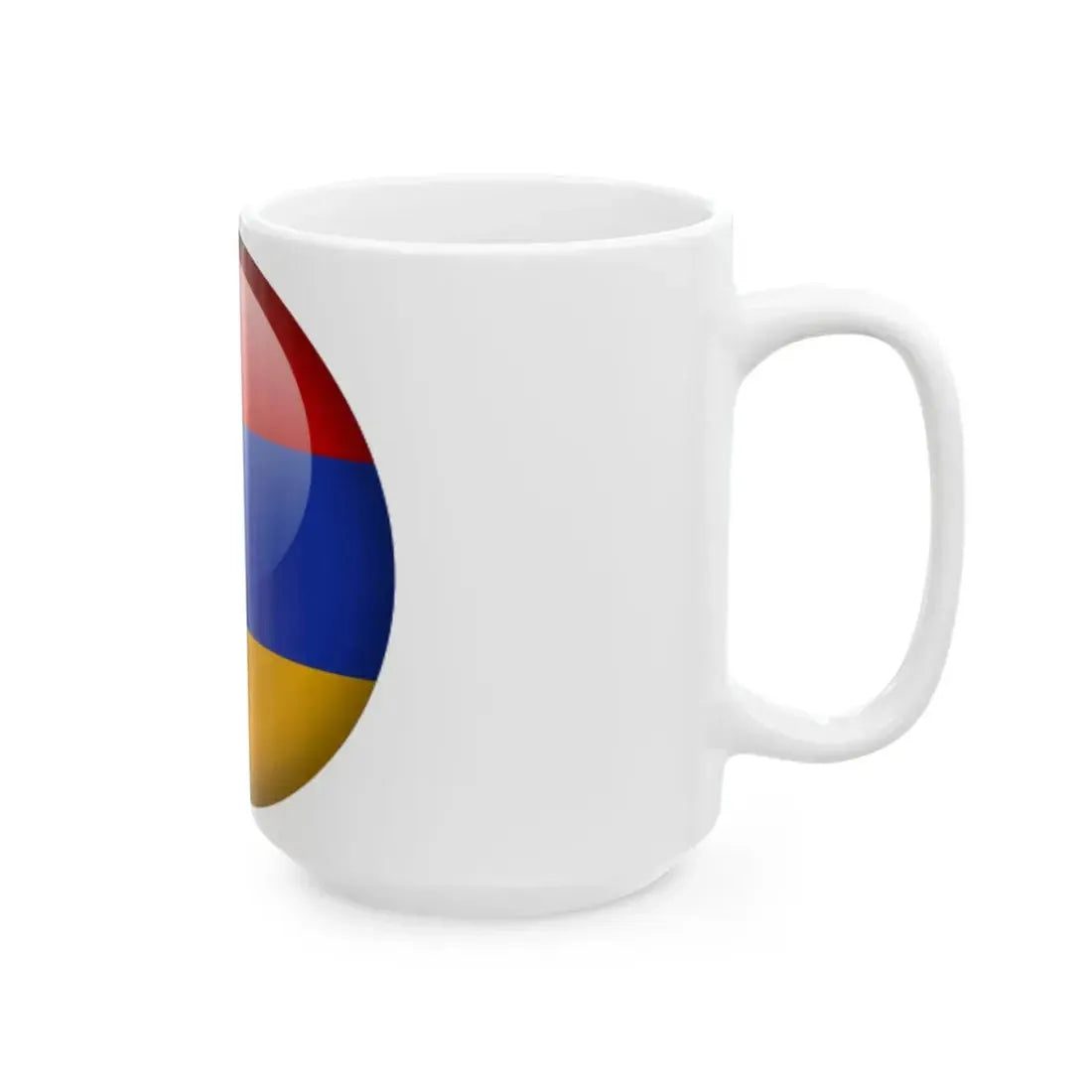 Flag orb Armenia (Armenia) White Coffee Mug - Go Mug Yourself