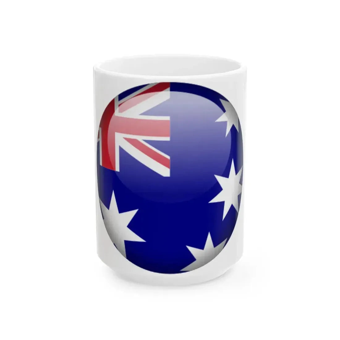 Flag orb Australia (Australia) White Coffee Mug 15oz - Go Mug Yourself