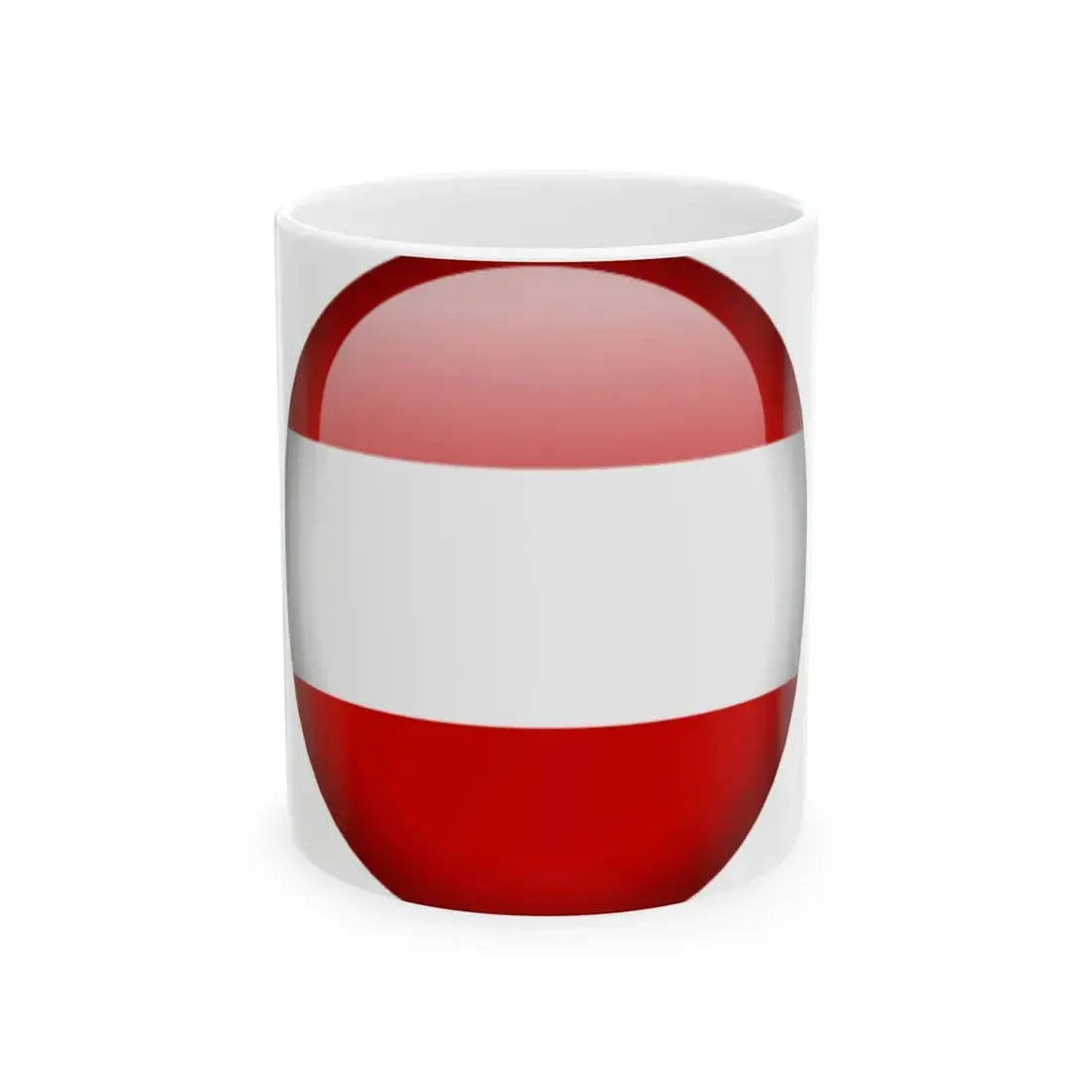 Flag orb Austria (Austria) White Coffee Mug 11oz - Go Mug Yourself