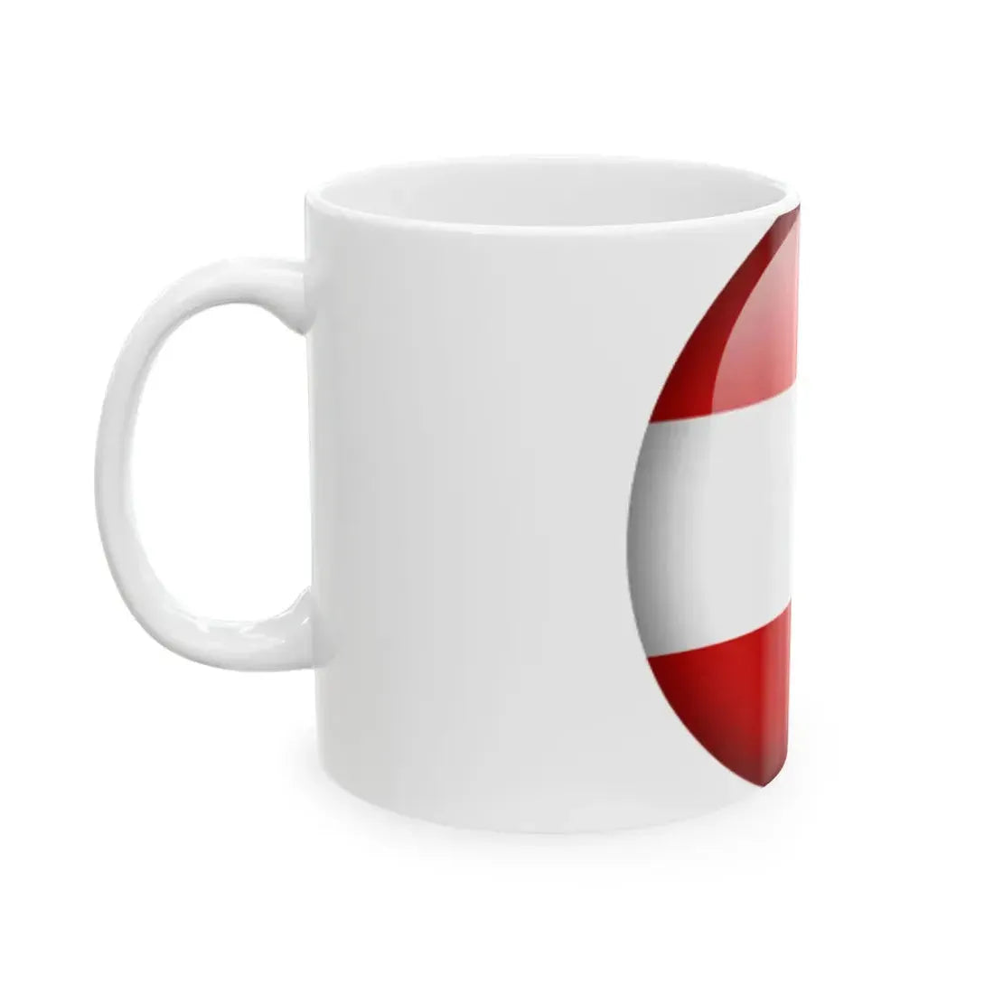 Flag orb Austria (Austria) White Coffee Mug - Go Mug Yourself