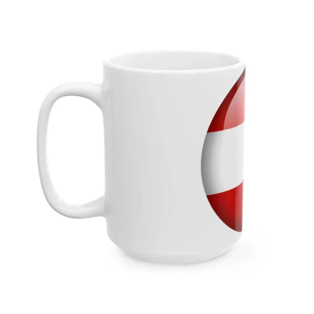 Flag orb Austria (Austria) White Coffee Mug - Go Mug Yourself