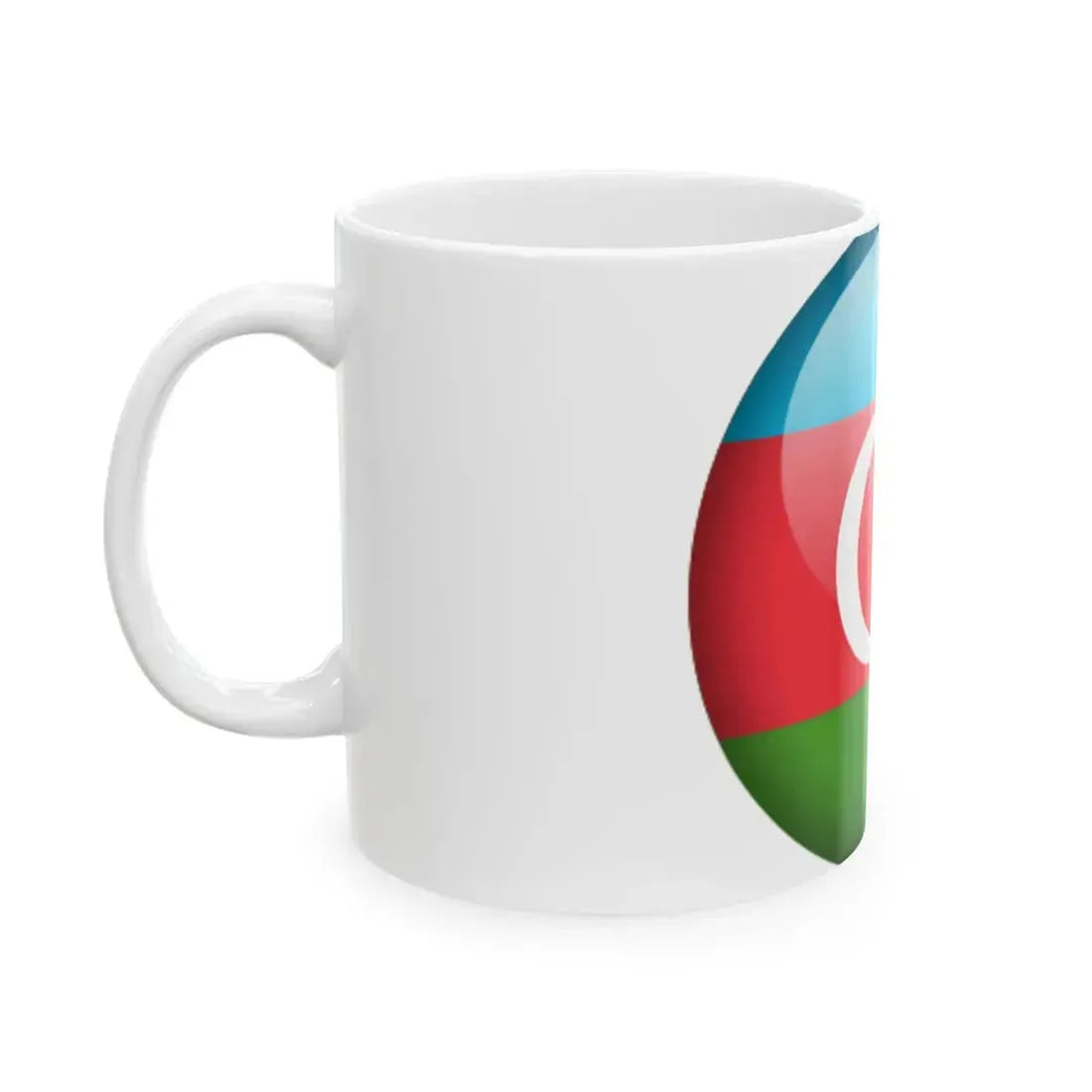 Flag orb Azerbaijan (Azerbaijan) White Coffee Mug - Go Mug Yourself